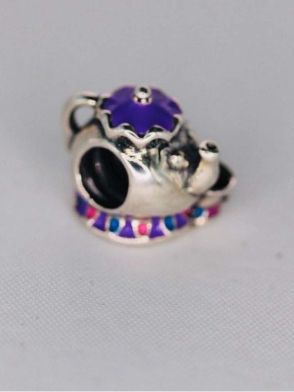 Pandora Silver Mrs Potts Bead silver and Enamel charm